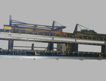 C型彩鋼復合板可對扣堆疊自動(dòng)碼垛機