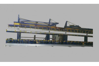 C型彩鋼復合板可對扣堆疊自動(dòng)碼垛機